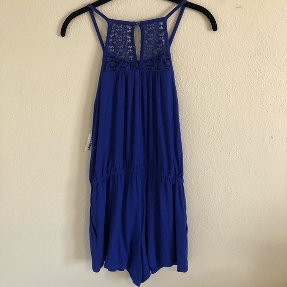 Old Navy Cobalt Blue Lace Romper - Picture 7 of 7
